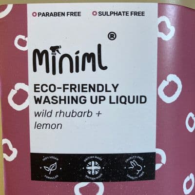 Miniml Wild Rhubarb & Lemon Washing Up Liquid -Rescued & Refilled Bottle