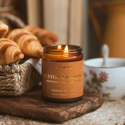 NEW! Buttery Croissant Luxury Scented Candle - Wildrace