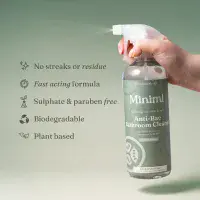 NEW! Miniml Cucumber and Mint Anti Bac Bathroom Cleaner - 750ml Spray Master Bottle