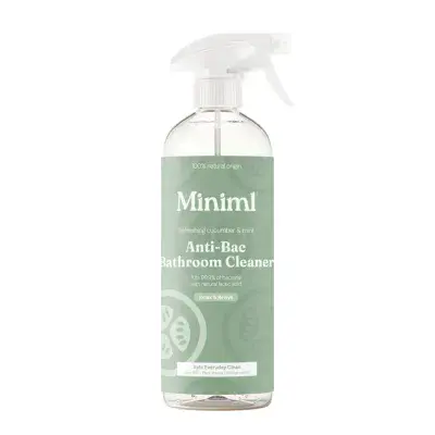 NEW! Miniml Cucumber and Mint Anti Bac Bathroom Cleaner - 750ml Spray Master Bottle