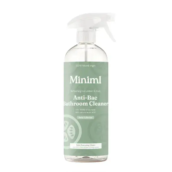 NEW! Miniml Cucumber and Mint Anti Bac Bathroom Cleaner - 750ml Spray Master Bottle