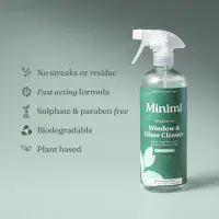 NEW! Miniml Mint Window and Glass Cleaning Spray - 750ml Spray Master Bottle