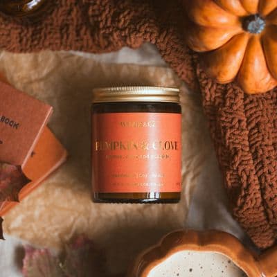 NEW! Pumpkin & Clove Autumn Spice Luxury Scented Candle - Wildrace