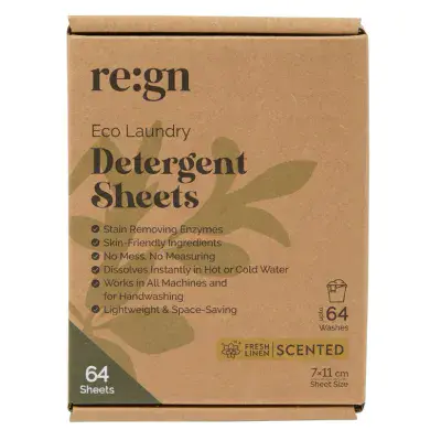 NEW! Re:gn Biological Laundry Sheets - 64 pack