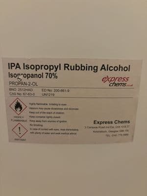 Rubbing Alcohol - AKA Surgical Spirit - 70% Pure Isopropanol