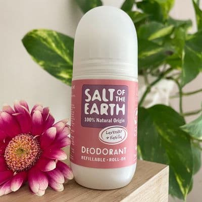Salt of the Earth Roll On Refillable Natural Deodorant - Lavender and Vanilla