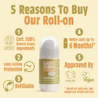Salt of the Earth Roll On Refillable Natural Deodorant - Neroli & Orange Blossom