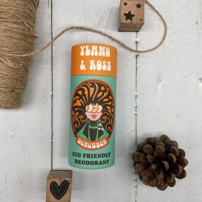 Scrubber Natural Deodorant Stick - Ylang and Rose