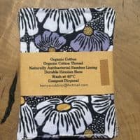 Scrubbies, set of 2 - Black and White Floral