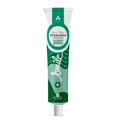 Spearmint Flouride Toothpaste in Aluminium Tube - Ben & Anna