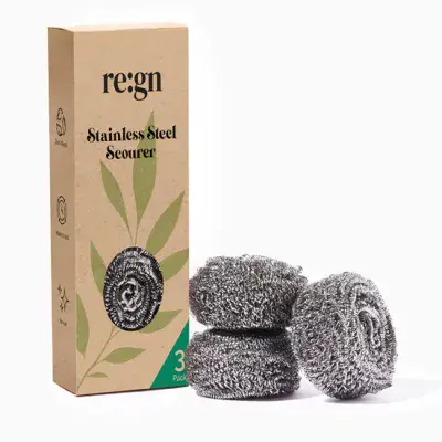 Stainless Steel Scourers 3 Pack - RE:GN