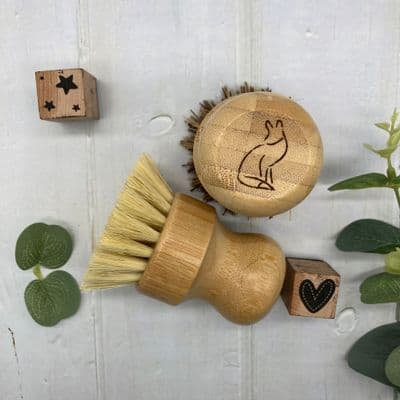 The Little Green Fox Bamboo and Sisal Pot Brush