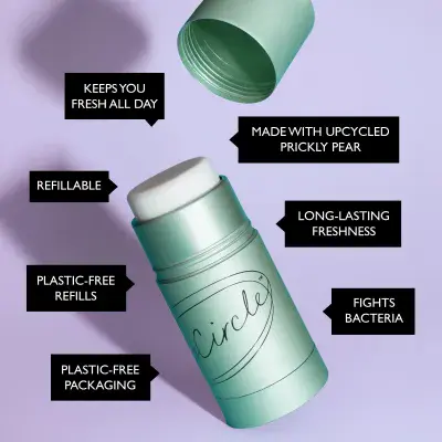 Upcircle Refillable Natural Deodorant - With Prickly Pear + Macadamia Oil