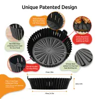 WAFE Circle Silicone Air Fryer Liner - Pack of 2