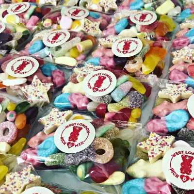 West London Vegan Pick & Mix - 125g Stocking Filler Eco Bag