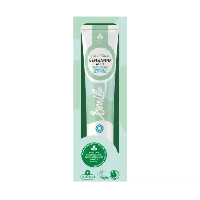 White Toothpaste in Aluminium Tube - With Fluoride - Ben & Anna