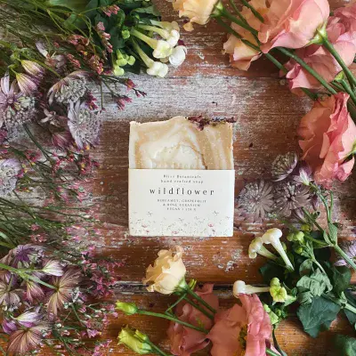 Wildflower Soap - Bergamot, Grapefruit & Rose Geranium - Bliss Botanicals