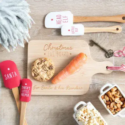 Wooden Christmas Eve Santa Serving Board