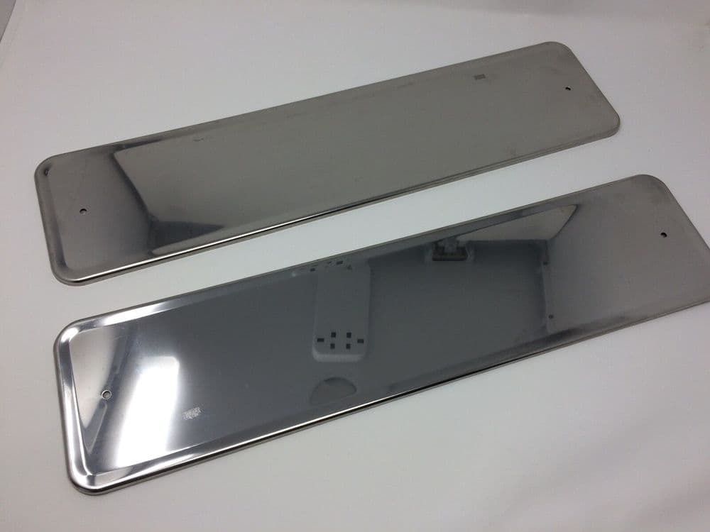 2 x Chrome Number Plate Surround Car Van