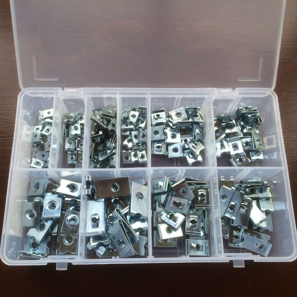 ASSORTED BOX OF U-NUTS SCREW PANEL NUT FASTENER RIV 29