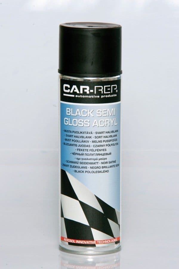 BLACK SEMI GLOSS Rubber Paint Spray Film Removable Plastic