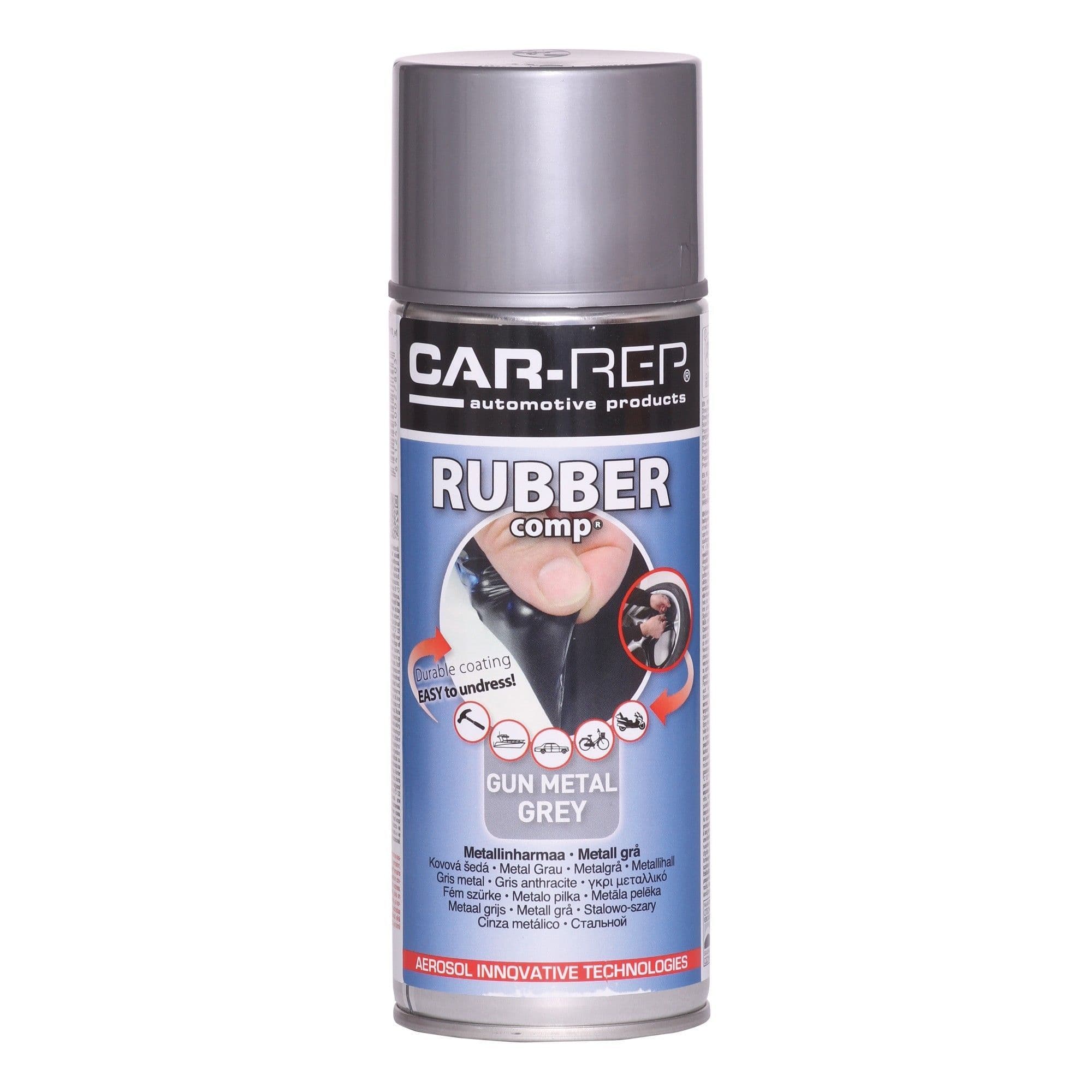 GUN METAL GREY Rubber-comp Rubber Paint Spray Film Removable