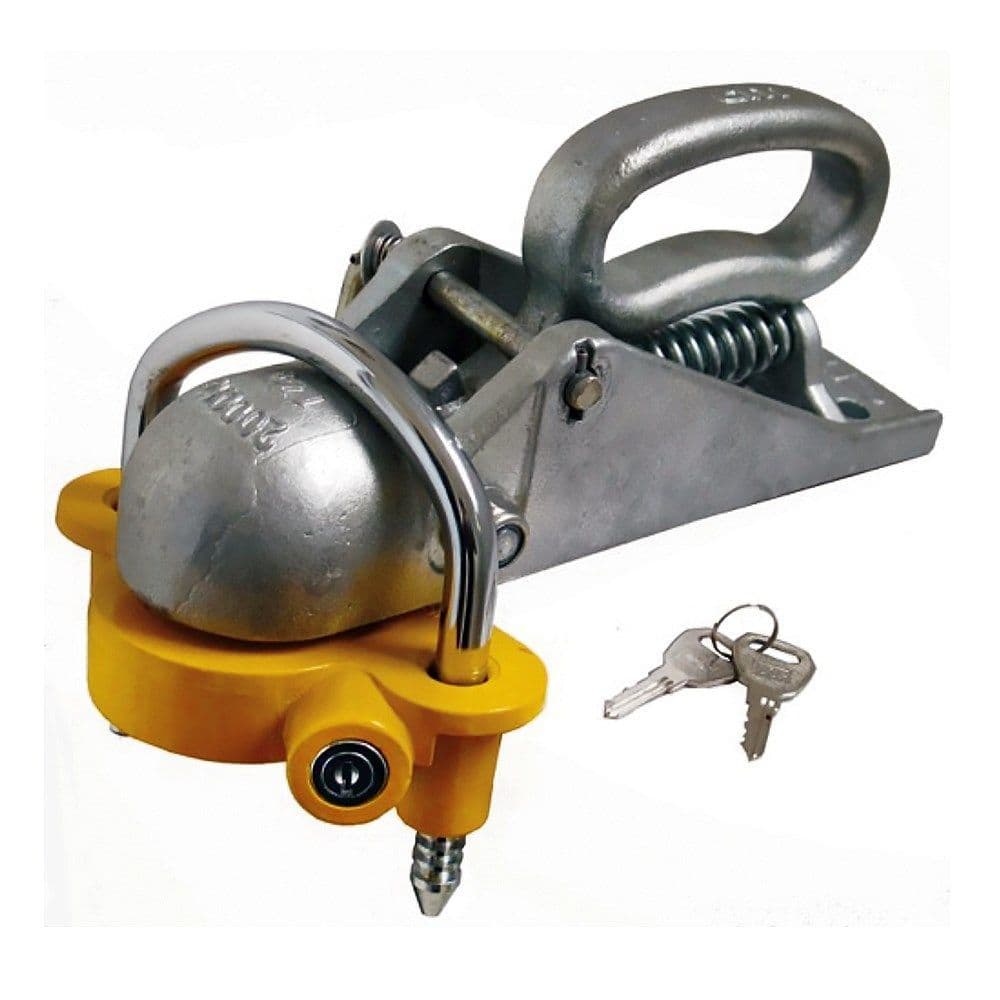 Heavy Duty Coupling Lock Tow Hitch Lock & Keys Towing Caravan/Trailer ...