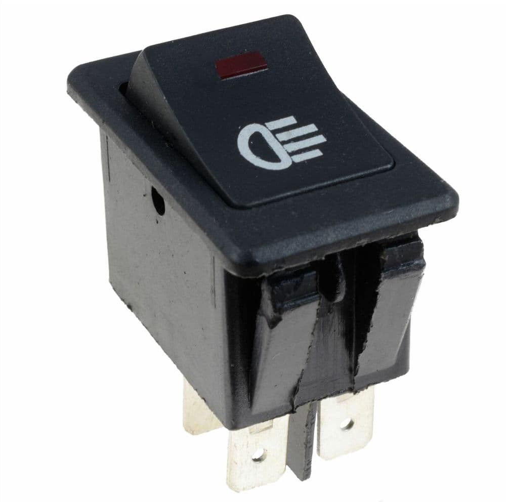 MSA On Off Rocker Switch Red 12V 24V Red Led Fog Light Lamp Symbol Car ...