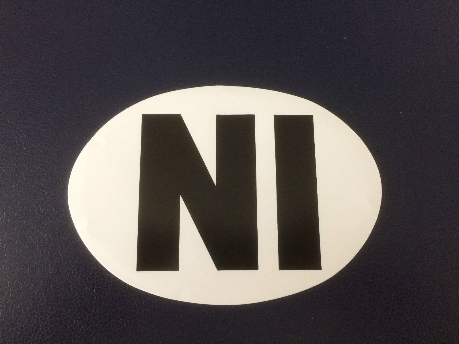 NI Sticker White UK Europe Euro Car Bike Van Adhesive Vinyl Weatherproof
