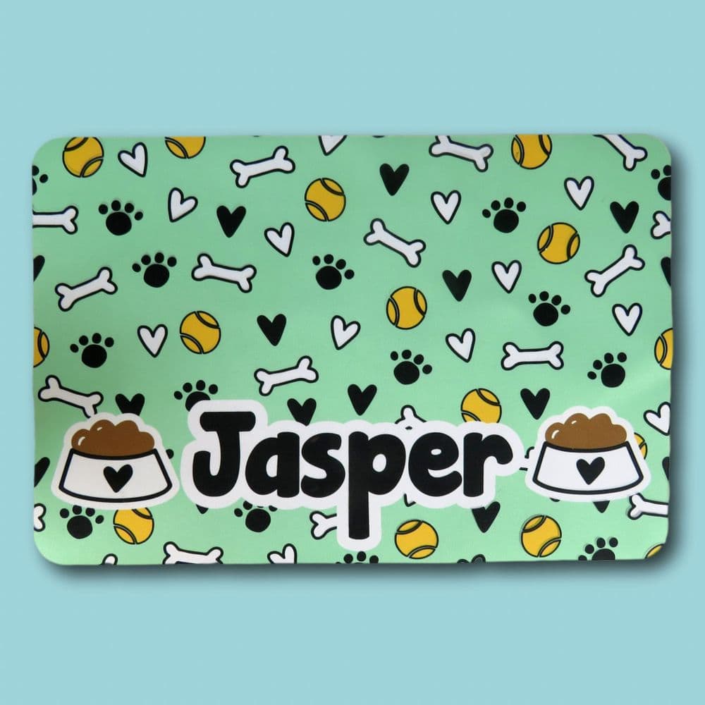 Dog Bone Dog Mat Personalised Dog Food Mat Fabric Mat Non slip mat Pet