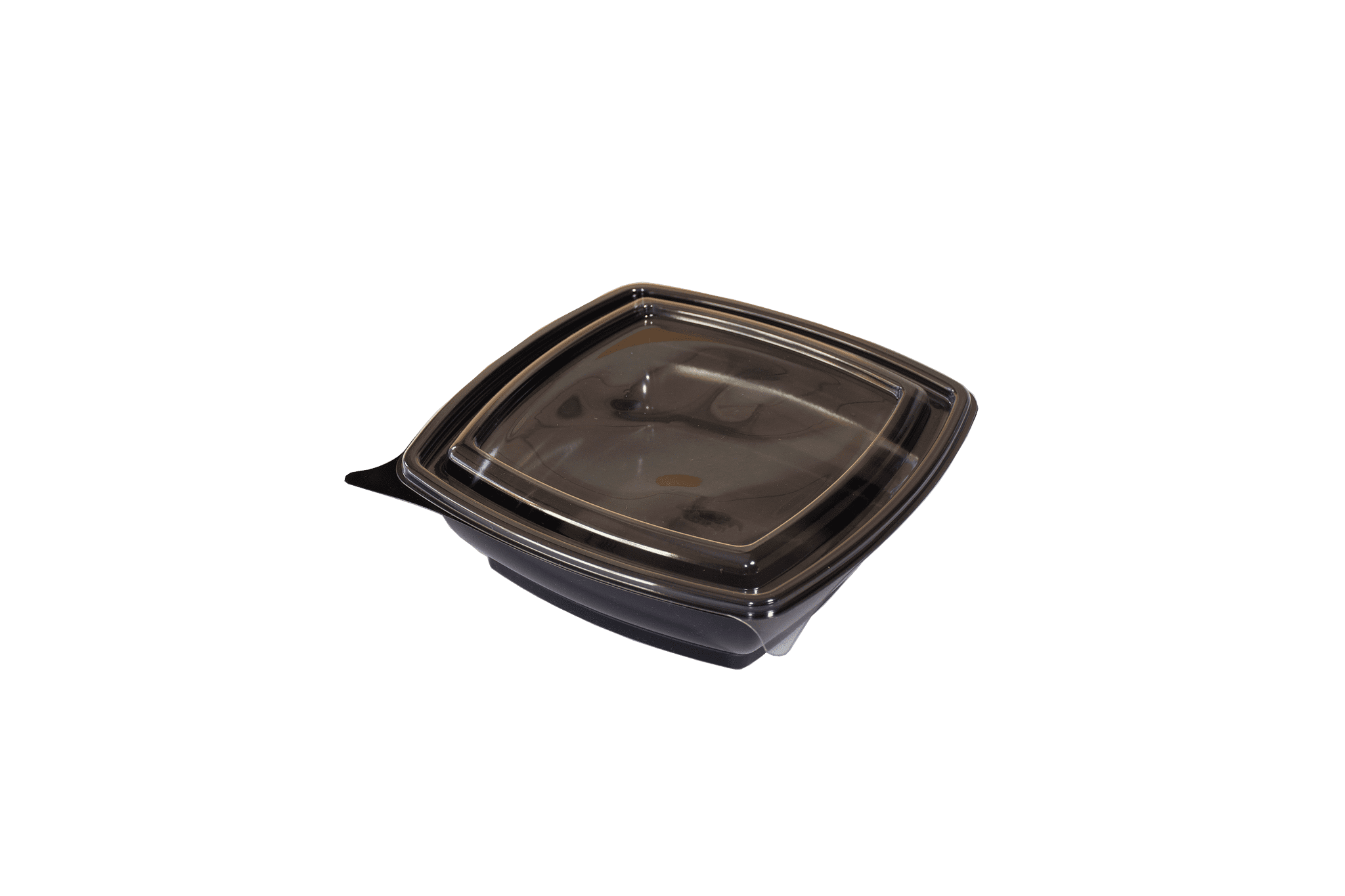 Plaza Salad Box Black Base 100/pack