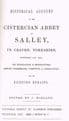 A History of Sawley Abbey In Craven HARLAND, J