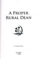 A Proper Rural Dean RUTTER, Claude (Canon)