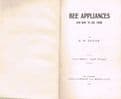 Bee Appliances And How to Use Them TAYLOR, E. H