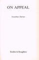 DAVIES, Jonathan On Appeal (first edition)