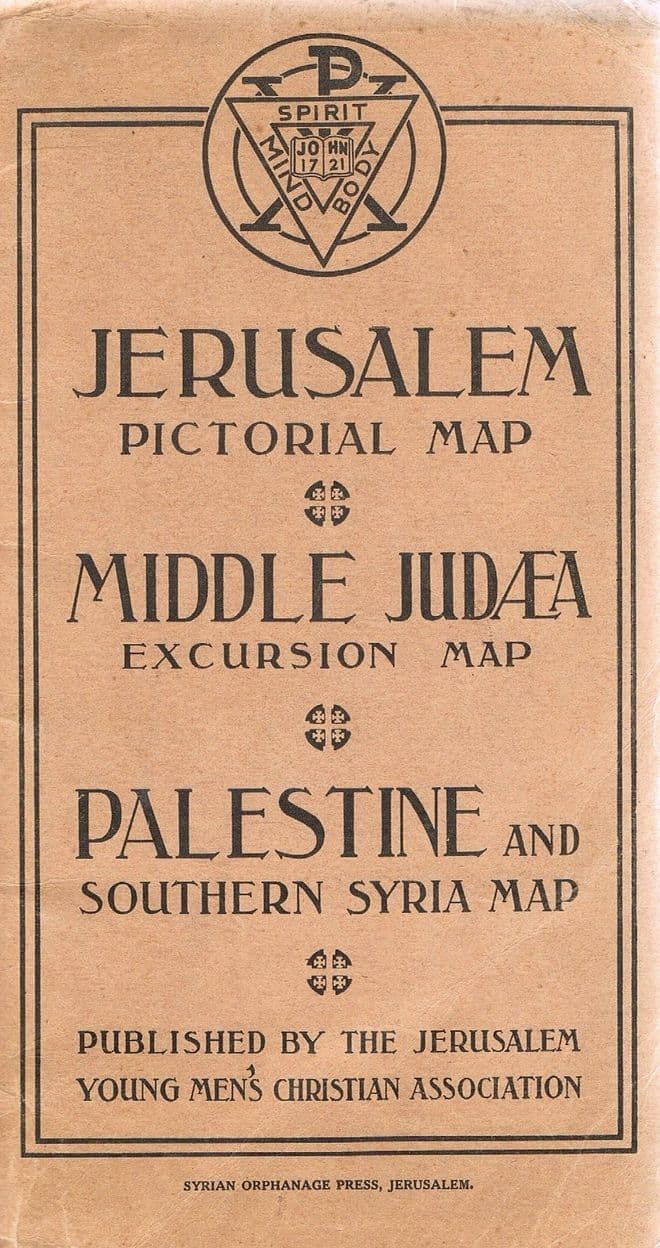 Guide to Jerusalem Pictorial Map, Middle Judea Excursion map and Palestine and Syria Map  HOLLIDAY,