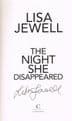 JEWELL, Lisa  The Night She Disappeared  (signed first edition)