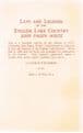 Lays and Legends of the English Lake Country  WHITE, John Pagen