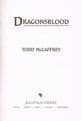 MCCAFFREY, Todd  Dragonsblood (Dragons of Pern)  1st edition