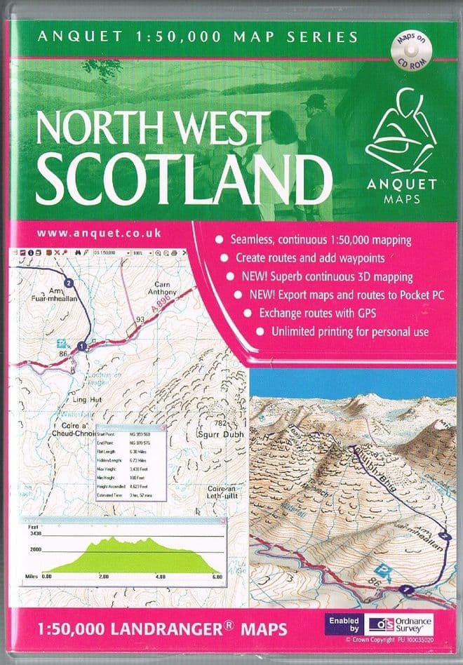 North West Scotland (Anquet 1: 50,000 Map Series - CD ROM) Anquet Technology Ltd.