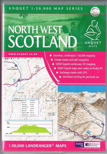 North West Scotland (Anquet 1: 50,000 Map Series - CD ROM) Anquet Technology Ltd.