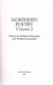 Northern Poetry: No.2  CHATTERJEE, Debjani & SCAMMELL, William (Editors)