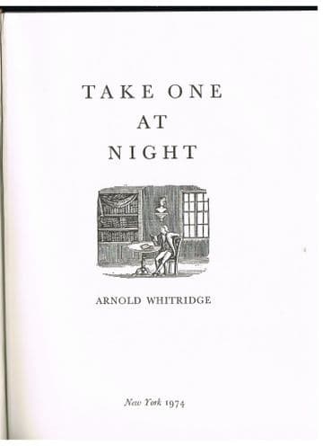 TAKE ONE AT NIGHT Whitridge, Arnold