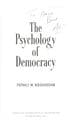 The Psychology of Democracy  MOGHADDAM, Fathali M.