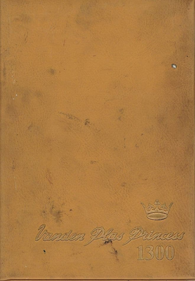 Vanden Plas Princess 1300 Drivers Handbook. publication Part No. AKD 7921 (1st edition) 1971