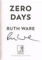 WARE, Ruth  Zero Days (signed first edition)