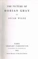 WILDE, Oscar  The Picture of Dorian Grey