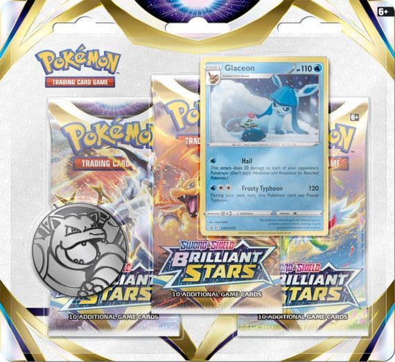 Pokemon Brilliant Stars Booster 3 Pack Blister Leafeon