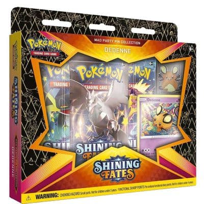 Pokemon Shining Fates Mad Party Pin Collection - Dedenne