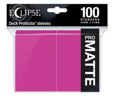 Ultra PRO Eclipse Matte Standard Sleeves (100) - Hot Pink